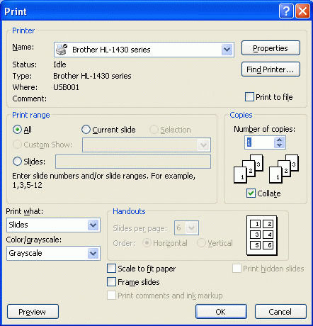 Hướng dẫn in các bản trính chiếu từ PowerPoint Hướng dẫn in các bản trính chiếu từ PowerPoint